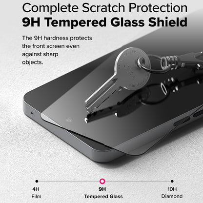 Folie de protectie Ecran Ringke Easy Slide pentru Nothing Phone (3a) / Phone (3a) Pro, Sticla Securizata, Full Glue, Set 2 bucati