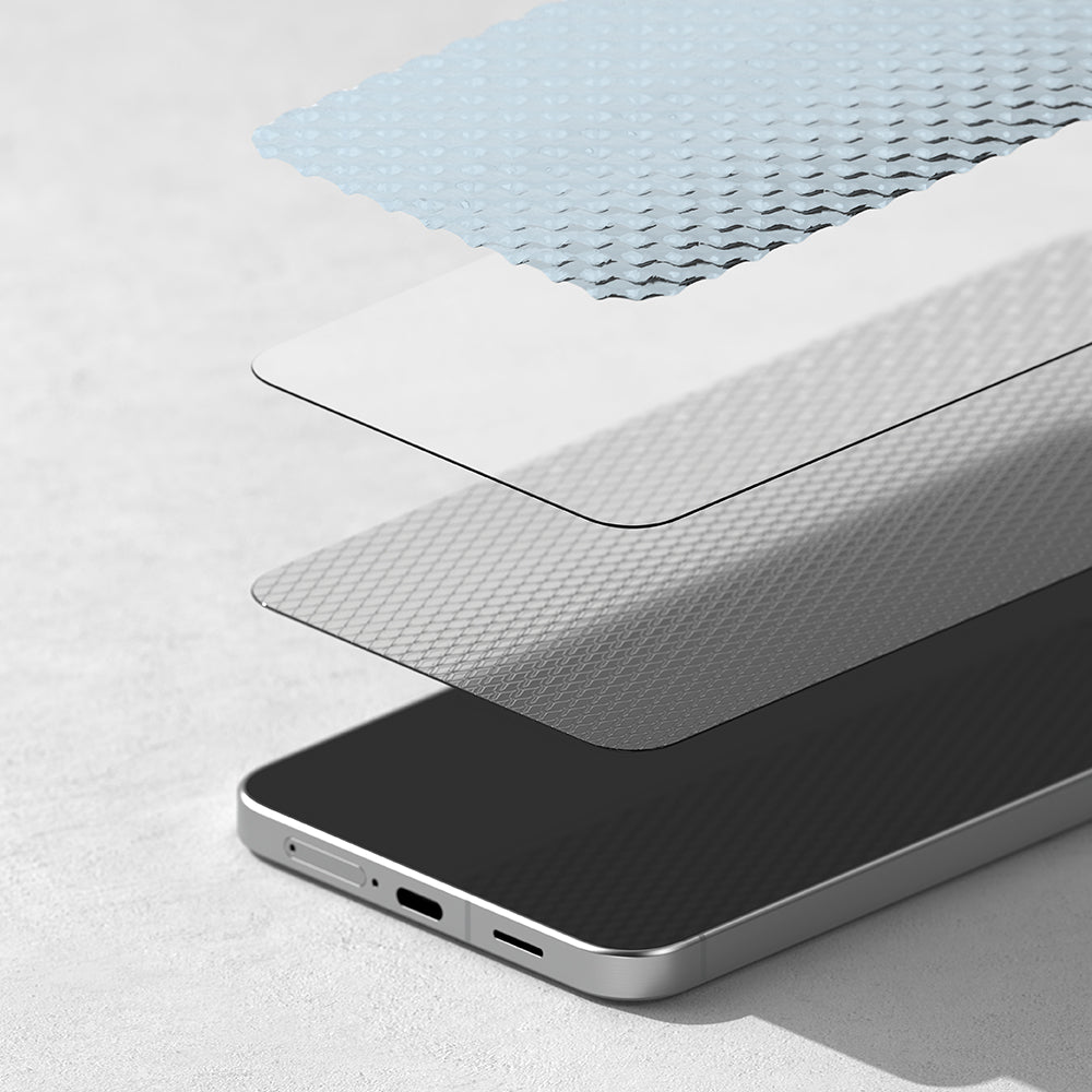 Folie de protectie Ecran Ringke Easy Slide pentru Samsung Galaxy A57 5G, Sticla Securizata, Full Glue, Set 2 bucati