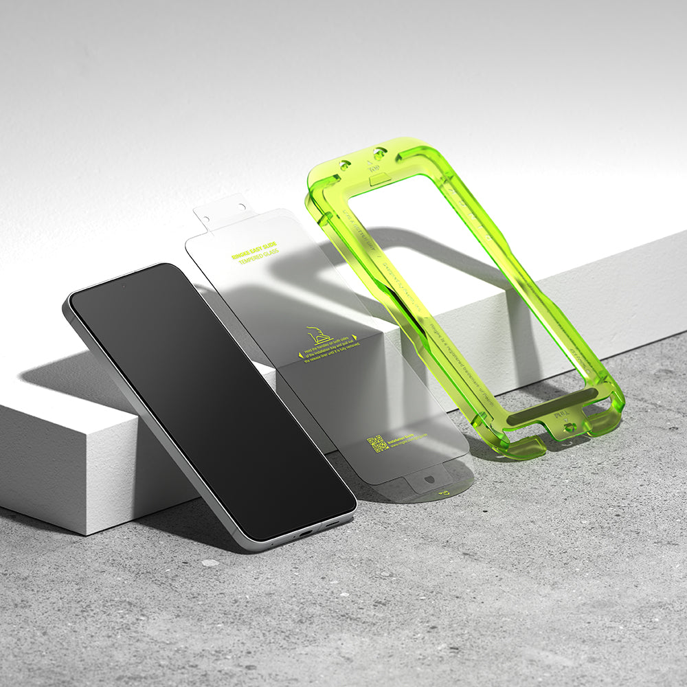 Folie de protectie Ecran Ringke Easy Slide pentru Samsung Galaxy A57 5G, Sticla Securizata, Full Glue, Set 2 bucati