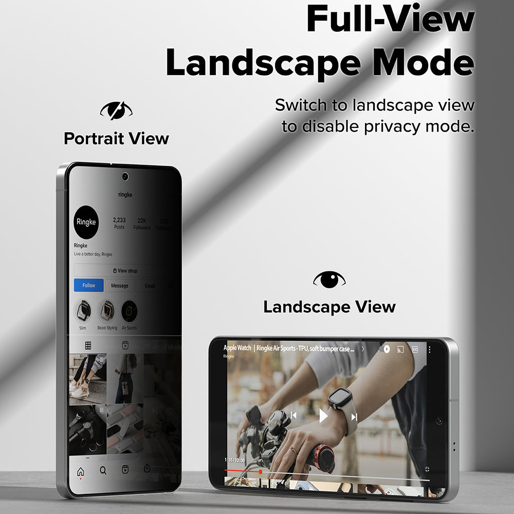 Folie de protectie Ecran Ringke Easy Slide pentru Samsung Galaxy S26, Sticla Securizata, Full Glue, Set 2 bucati, Neagra