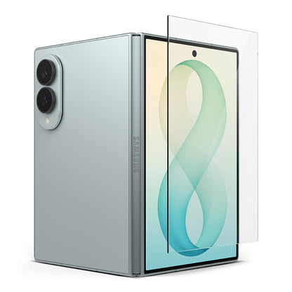 Folie de protectie Ecran Exterior Ringke Easy Slide pentru Samsung Galaxy Z Fold8 F971, Sticla Securizata, Full Glue, Set 2 bucati