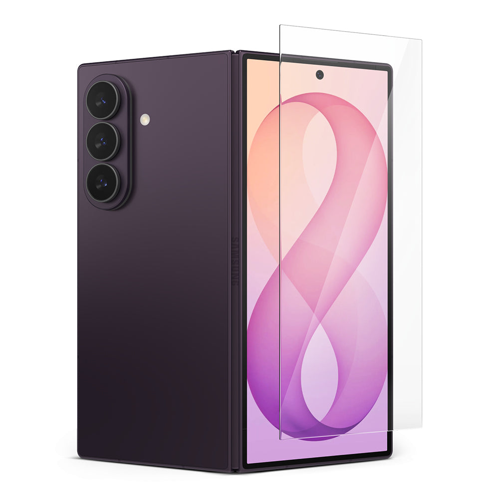 Folie de protectie Ecran Exterior Ringke Easy Slide pentru Samsung Galaxy Z Fold8 Ultra F976, Sticla Securizata, Full Glue, Set 2 bucati