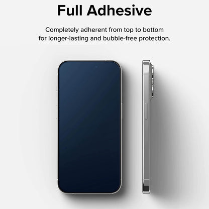 Folie de protectie Ecran Ringke pentru Apple iPhone 15 Pro Max, Sticla Securizata, Full Glue, Neagra