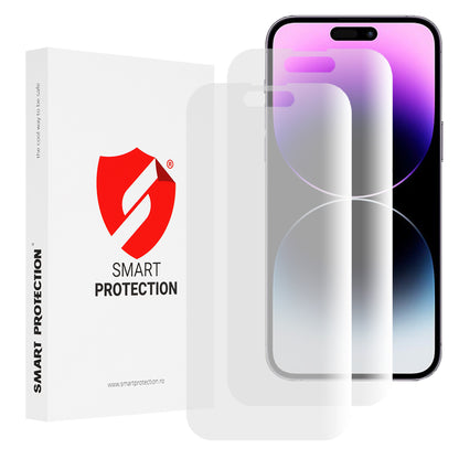 Folie de protectie Ecran Smart Protection Premium Classic pentru Apple iPhone 14 Pro Max, Plastic, Set 2 bucati