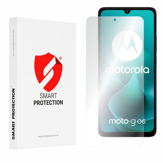 Folie de protectie Ecran Smart Protection Premium Classic pentru Motorola Moto G06 Power / G06, Plastic, Full Glue, Set 2 bucati