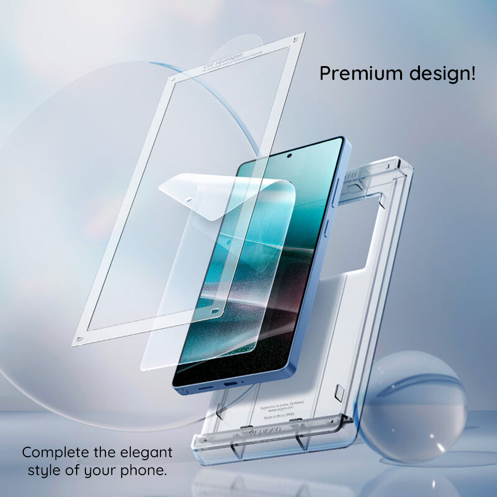 Folie de protectie Ecran Spigen Elite Shield EZ FIT HD pentru Samsung Galaxy S25+ S936, Plastic AFL09087