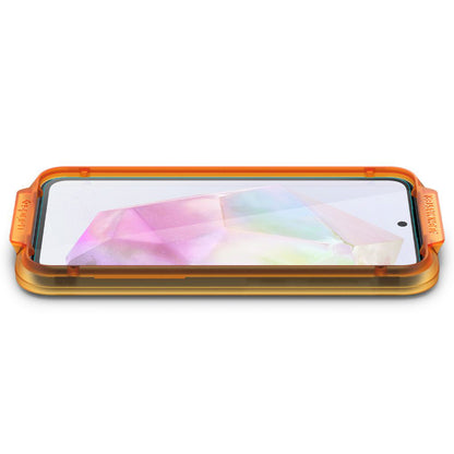 Folie de protectie Ecran Spigen GlastR Align Master pentru Samsung Galaxy M35 / A35 5G A356, Sticla Securizata, Full Glue, Set 2 bucati AGL07772