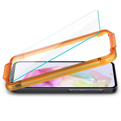 Folie de protectie Ecran Spigen GlastR Align Master pentru Samsung Galaxy M35 / A35 5G A356, Sticla Securizata, Full Glue, Set 2 bucati AGL07772