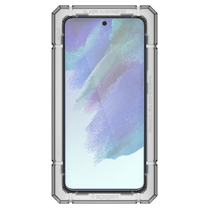 Folie de protectie Ecran Spigen GlastR Align Master pentru Samsung Galaxy S21 FE 5G G990, Sticla Securizata, Full Glue, Set 2 bucati AGL03088