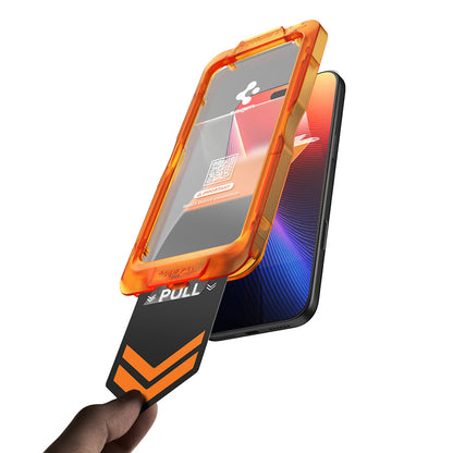 Folie de protectie Ecran Spigen GlastR AlignMaster S pentru Apple iPhone 18 Pro Max / 17 Pro Max, Sticla Securizata, Full Glue, Set 2 bucati AGL10101