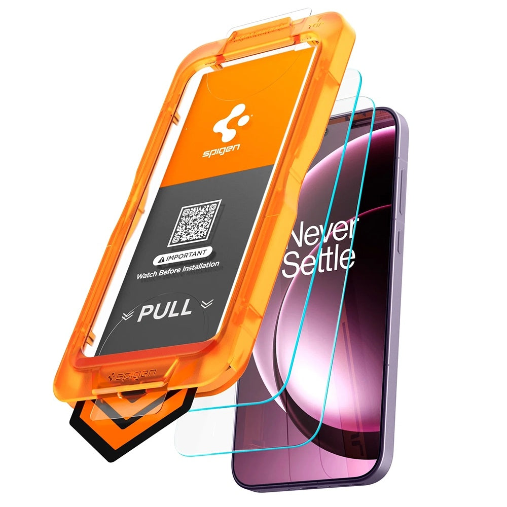 Folie de protectie Ecran Spigen GlastR AlignMaster S pentru OnePlus 15, Sticla Securizata, Full Glue, Set 2 bucati AGL11333