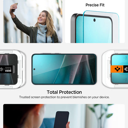 Folie de protectie Ecran Spigen GlastR EZ FIT HD pentru Samsung Galaxy A37 5G / A36 A366, Sticla Securizata, Full Glue, Set 2 bucati AGL11365