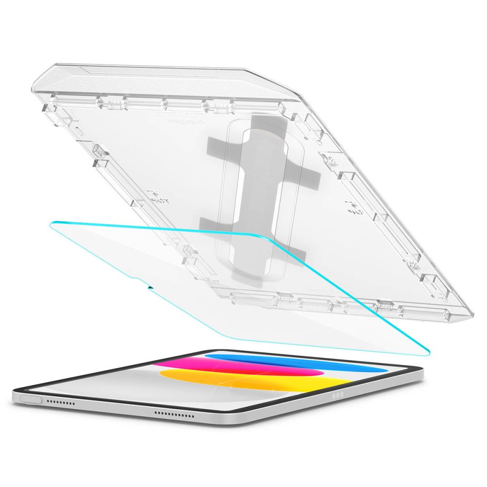 Folie de protectie Ecran Spigen GlastR EZ FIT pentru Apple iPad (2025) / (2022), Sticla Securizata, Full Glue AGL05554