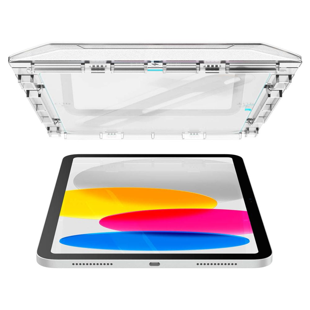 Folie de protectie Ecran Spigen GlastR EZ FIT pentru Apple iPad (2025) / (2022), Sticla Securizata, Full Glue AGL05554