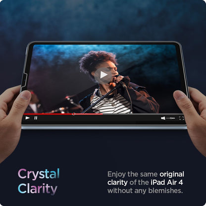Folie de protectie Ecran Spigen GlastR EZ FIT pentru Apple iPad Air (2022) / Pro 11 (2021) / Air (2020), Sticla Securizata, Full Glue AGL02065