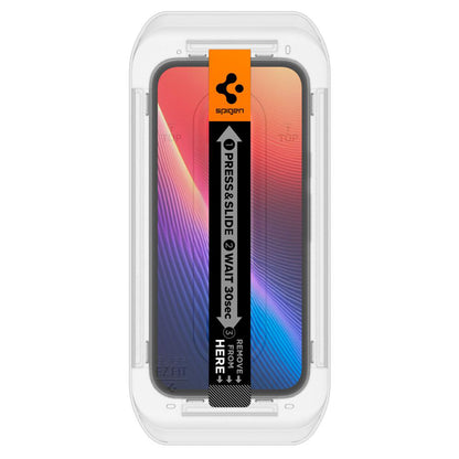 Folie de protectie Ecran Spigen GlastR EZ FIT pentru Google Pixel 9a, Sticla Securizata, Full Glue, Set 2 bucati AGL08938