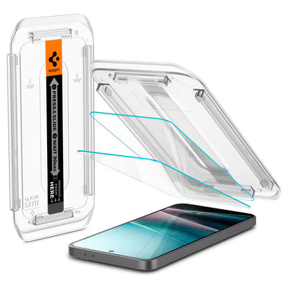 Folie de protectie Ecran Spigen GlastR EZ FIT pentru Samsung Galaxy A36 A366, Sticla Securizata, Full Glue, Set 2 bucati AGL09202