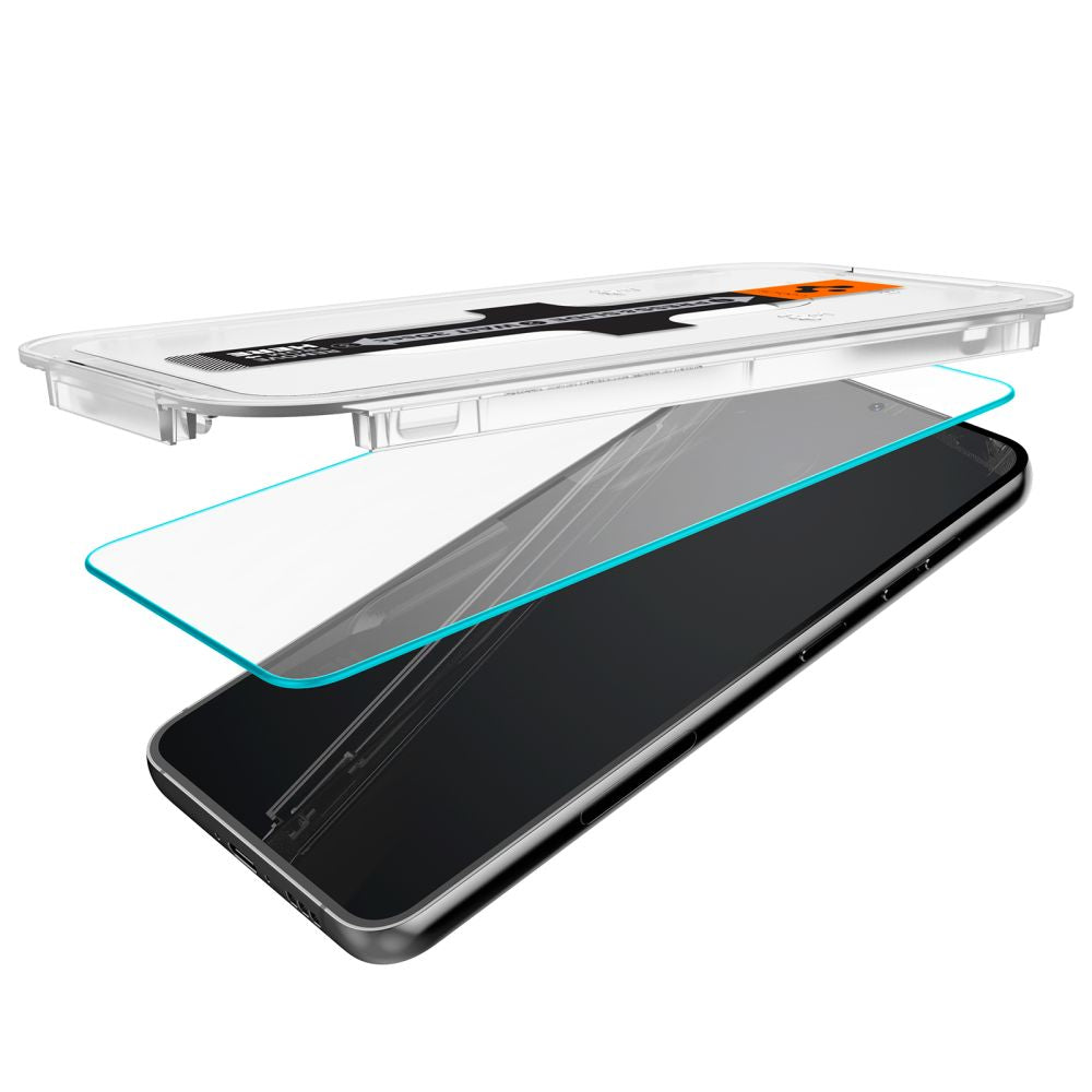 Folie de protectie Ecran Spigen GlastR EZ FIT pentru Samsung Galaxy S23 S911, Sticla Securizata, Full Glue, Set 2 bucati AGL05958