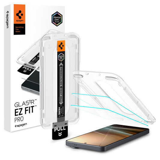 Folie de protectie Ecran Spigen GlastR EZ FIT Pro HD Anti-Reflection pentru Samsung Galaxy S26 Ultra S948, Sticla Securizata, Full Glue, Set 2 bucati