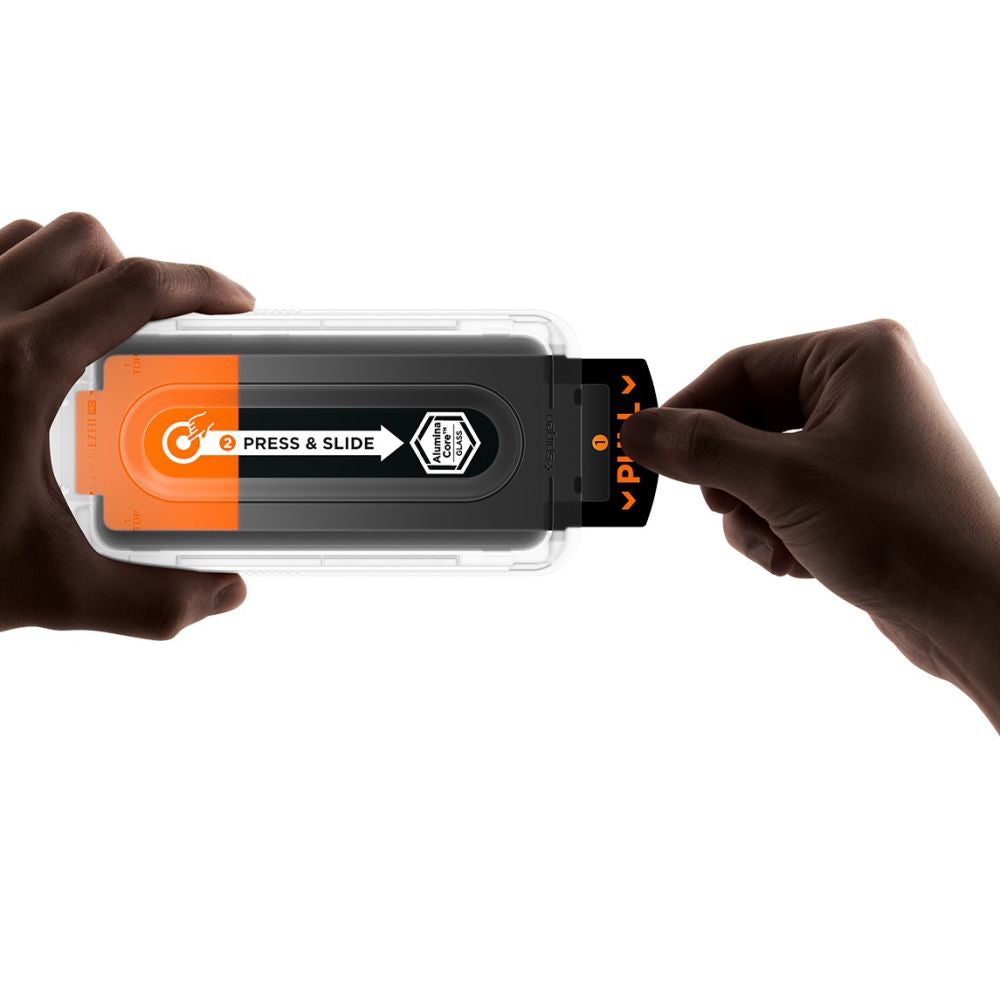 Folie de protectie Ecran Spigen GlastR EZ FIT Pro HD pentru Samsung Galaxy S25 FE, Sticla Securizata, Full Glue, Set 2 bucati