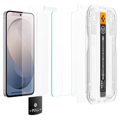 Folie de protectie Ecran Spigen GlastR EZ FIT Pro HD pentru Samsung Galaxy S26 FE S741, Sticla Securizata, Full Glue, Set 2 bucati AGL11811