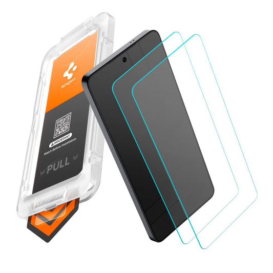 Folie de protectie Ecran Spigen GlastR EZ FIT Pro HD pentru Samsung Galaxy S26 S942, Sticla Securizata, Full Glue, Set 2 bucati AGL11095
