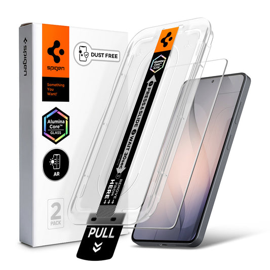 Folie de protectie Ecran Spigen GlastR EZ FIT Pro HD Anti-Reflection pentru Samsung Galaxy S26 S942, Sticla Securizata, Full Glue, Set 2 bucati