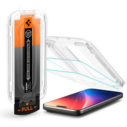 Folie de protectie Ecran Spigen GlastR EZ FIT Pro pentru Apple iPhone 17 Pro Max / 16 Pro Max, Sticla Securizata, Full Glue