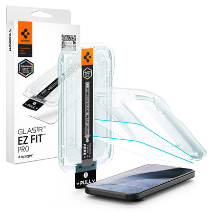 Folie de protectie Ecran Spigen GlastR EZ FIT Pro pentru Google Pixel 11 Pro / 11, Sticla Securizata, Full Glue, Set 2 bucati AGL11480