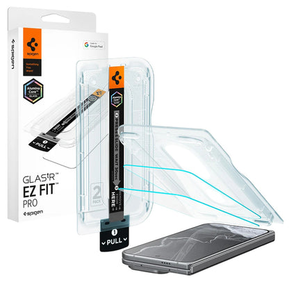Folie de protectie Ecran Spigen GlastR EZ FIT Pro pentru Google Pixel 11 Pro Fold, Sticla Securizata, Full Glue, Set 2 bucati AGL11490