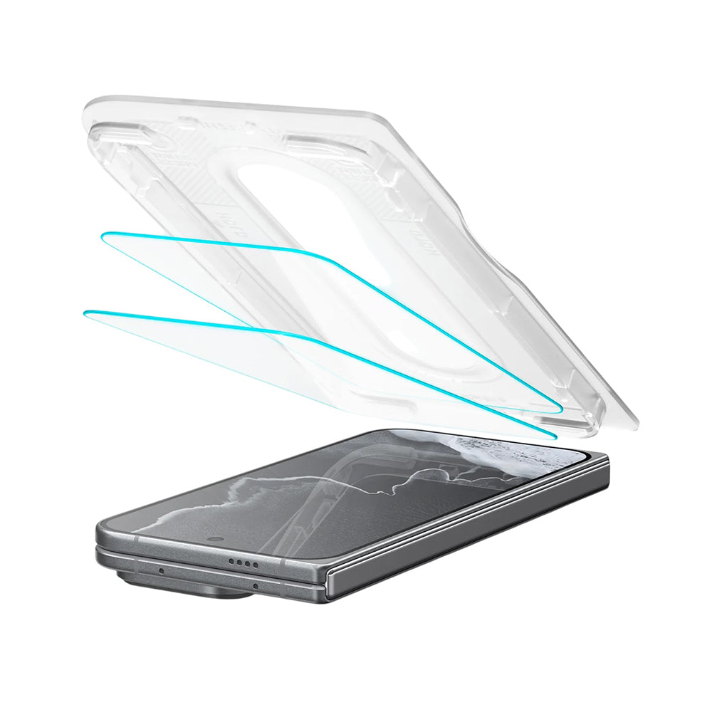 Folie de protectie Ecran Spigen GlastR EZ FIT Pro pentru Google Pixel 11 Pro Fold, Sticla Securizata, Full Glue, Set 2 bucati AGL11490
