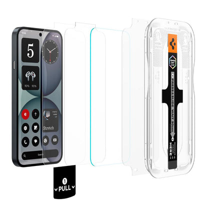 Folie de protectie Ecran Spigen GlastR EZ FIT Pro pentru Nothing Phone (4a), Sticla Securizata, Full Glue, Set 2 bucati AGL11682