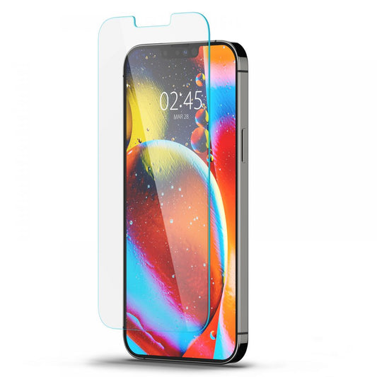 Folie de protectie Ecran Spigen GlastR Slim pentru Apple iPhone 14 Plus / 13 Pro Max, Sticla Securizata, Full Glue AGL03382