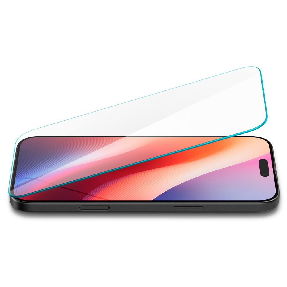 Folie de protectie Ecran Spigen GlastR Slim pentru Apple iPhone 16 Pro Max, Sticla Securizata, Full Glue
