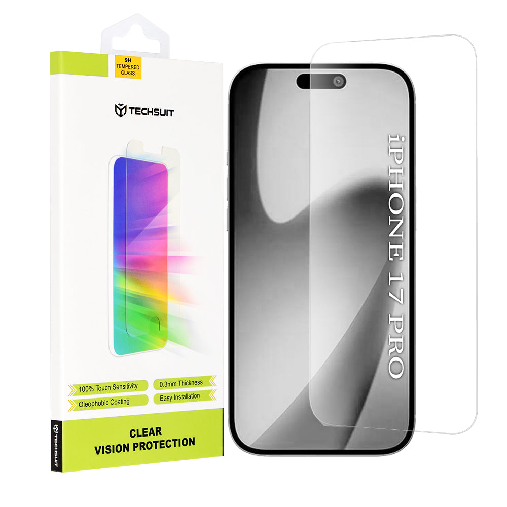 Folie de protectie Ecran Techsuit Clear Vision pentru Apple iPhone 17 Pro, Sticla Securizata, Full Glue