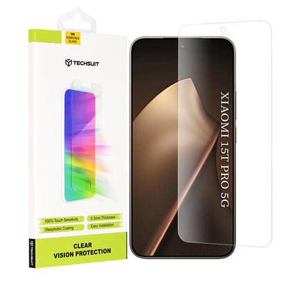 Folie de protectie Ecran Techsuit Clear Vision pentru Xiaomi 15T Pro, Sticla Securizata, Full Glue