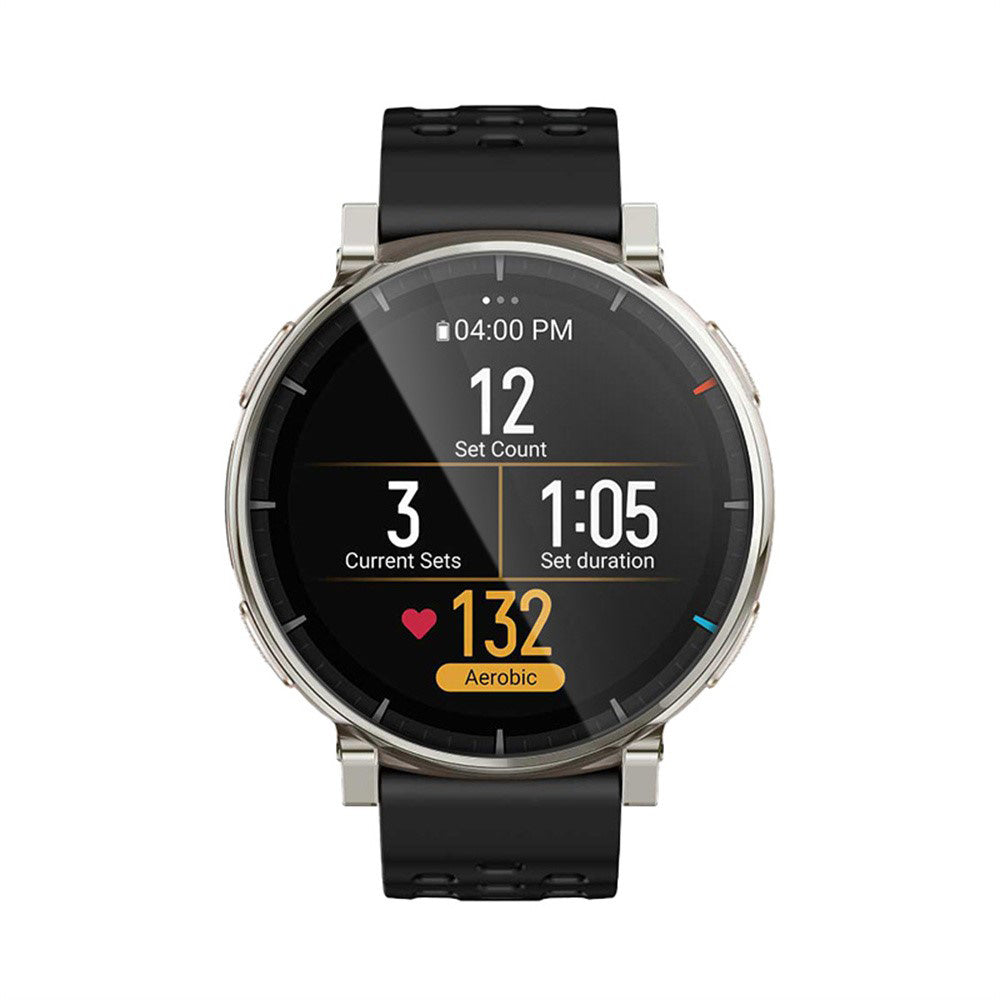 Folie de protectie Ecran Techsuit Nano Flex pentru Amazfit Active 3 Premium, Plastic, Set 2 bucati, Neagra