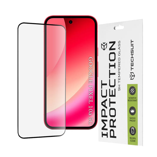 Folie de protectie Ecran Techsuit pentru Google Pixel 10a, Sticla Securizata, Full Glue, 111D, Neagra