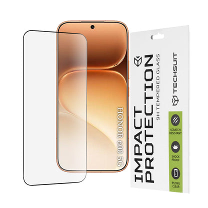 Folie de protectie Ecran Techsuit pentru Honor 600 Pro / 600, Sticla Securizata, Full Glue, 111D, Neagra