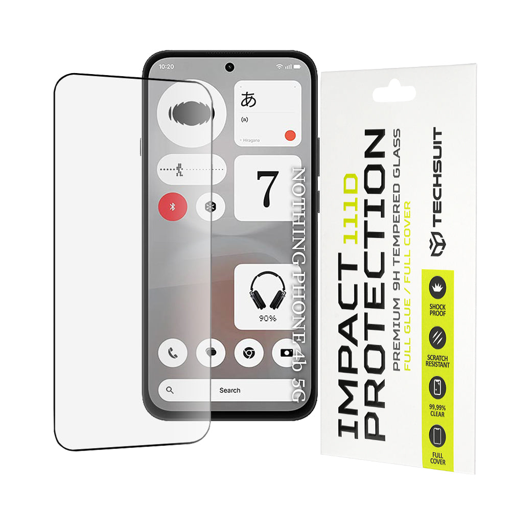 Folie de protectie Ecran Techsuit pentru Nothing Phone (4b), Sticla Securizata, Full Glue, 111D, Neagra