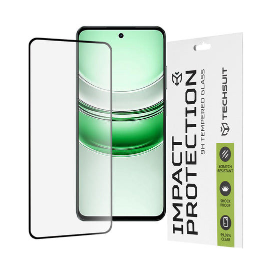 Folie de protectie Ecran Techsuit pentru Realme C71, Sticla Securizata, Full Glue, 111D, Neagra