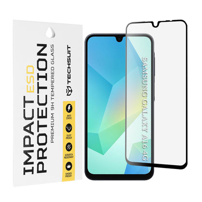 Folie de protectie Ecran Techsuit pentru Samsung Galaxy A17 4G / A17 5G / A16 5G A166 / A16 4G A165, Sticla Securizata, Full Glue, Neagra