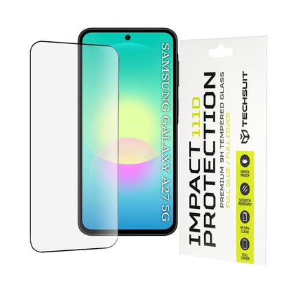 Folie de protectie Ecran Techsuit pentru Samsung Galaxy A27 5G, Sticla Securizata, Full Glue, 111D, Neagra