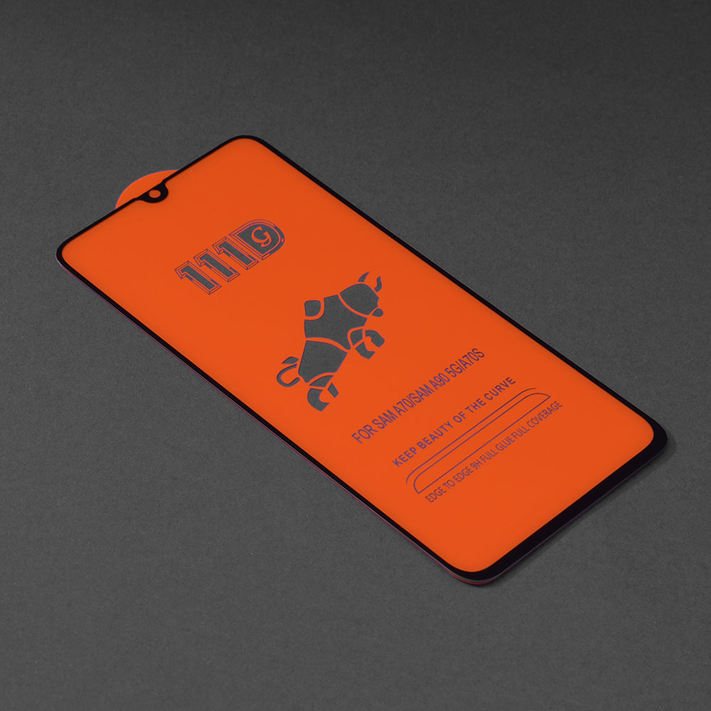 Folie de protectie Ecran Techsuit pentru Samsung Galaxy A70s A707 / A90 5G A908 / A70 A705, Sticla Securizata, Full Glue, 111D, Neagra