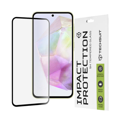 Folie de protectie Ecran Techsuit pentru Samsung Galaxy M56 M566 / M35 / A55 5G A556 / A35 5G A356, Sticla Securizata, Full Glue, 111D, Neagra