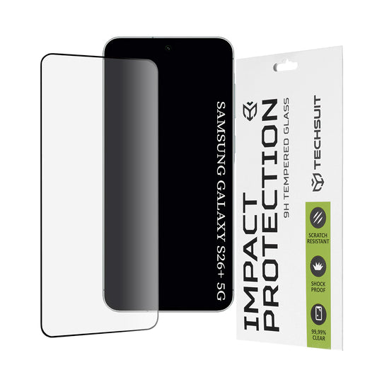 Folie de protectie Ecran  Techsuit pentru Samsung Galaxy S26 Plus, Sticla Securizata, Full Glue, 111D, Neagra