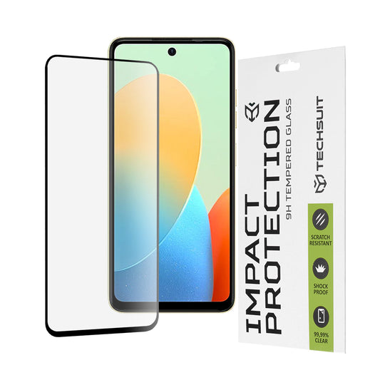 Folie de protectie Ecran Techsuit pentru Tecno Spark 20 / Spark Go 2024 / Spark 20C / Smart 8 / Hot 40i, Sticla Securizata, Full Glue, 111D, Neagra