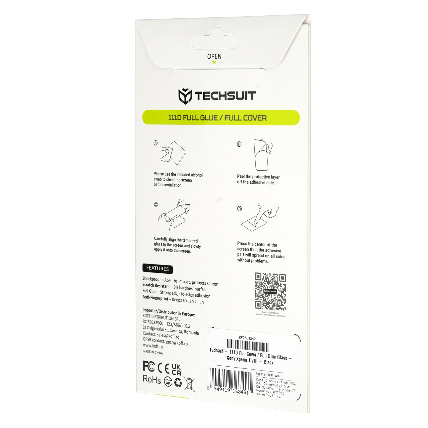 Folie de protectie Ecran Techsuit pentru Xiaomi 17T Pro, Sticla Securizata, Full Glue, 111D, Neagra