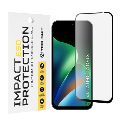 Folie de protectie Ecran Techsuit pentru Xiaomi Redmi 17 5G / 17 4G, Sticla Securizata, Full Glue, Neagra