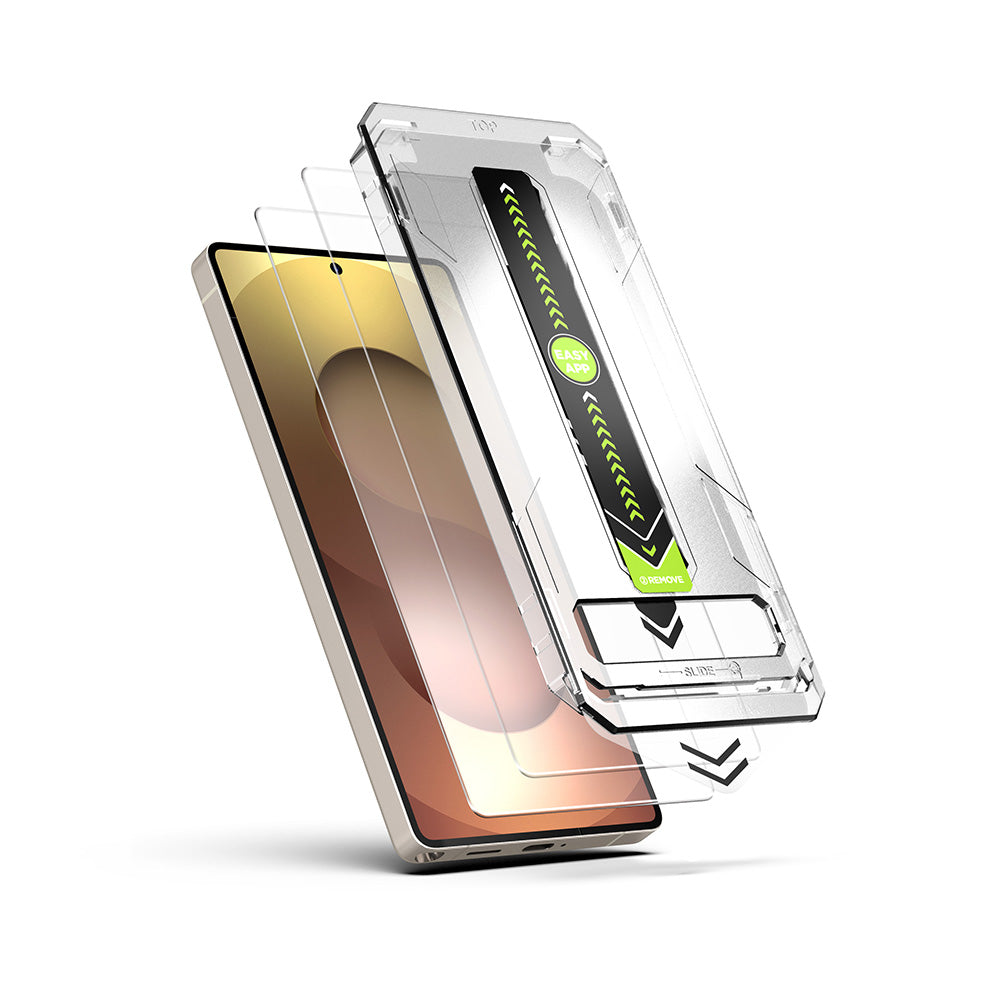 Folie de protectie Ecran Techsuit TitanGlass CrystalHD pentru Samsung Galaxy S26 S942, Sticla Securizata, Full Glue, Set 2 bucati